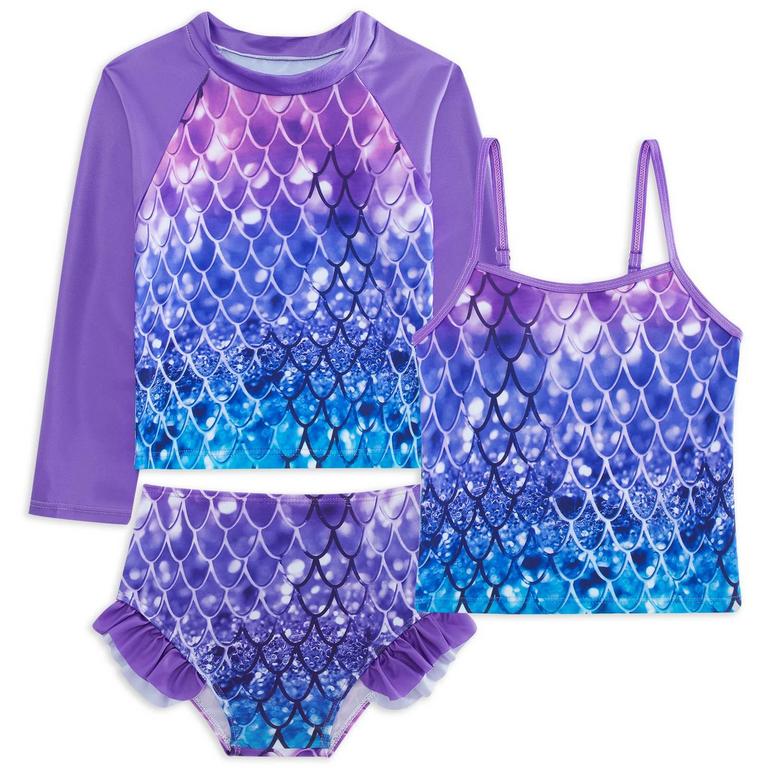 SWIMSOBO 3PC SWIMSUIT GIRL SZ 7-8Y