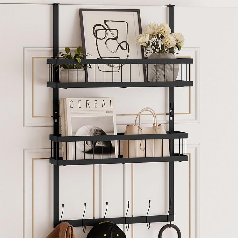 BLACK OVER DOOR HANGER RACK 
