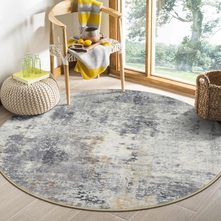 4' LAHOME MODERN ROUND RUG