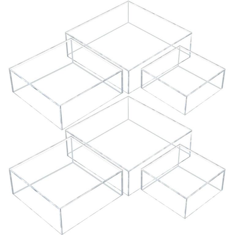 ACRYLIC DESSERT BOX RISERS 6PK