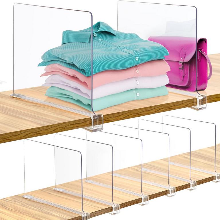 ACRYLIC SHELF DIVIDERS 8PK