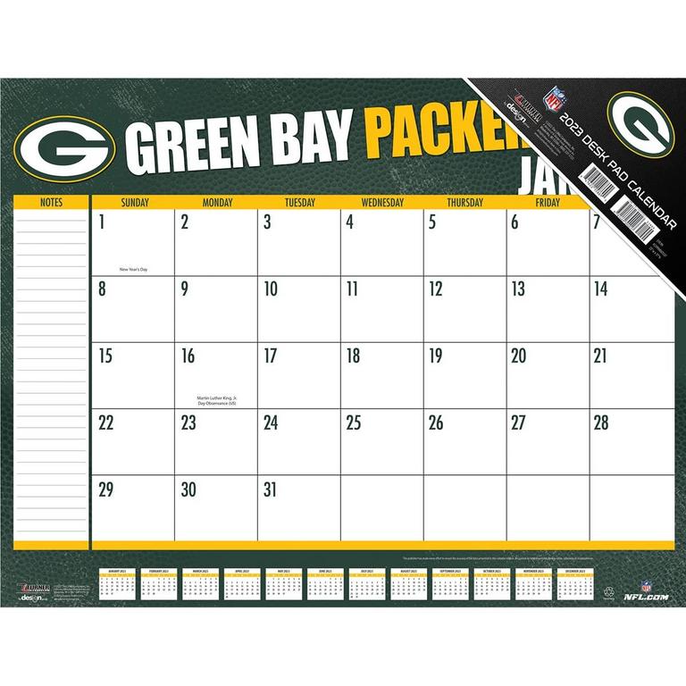 TURNER GB PACKERS CALENDAR