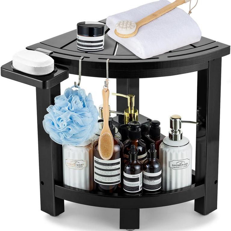 ETECHMART BAMBOO SHOWER STOOL