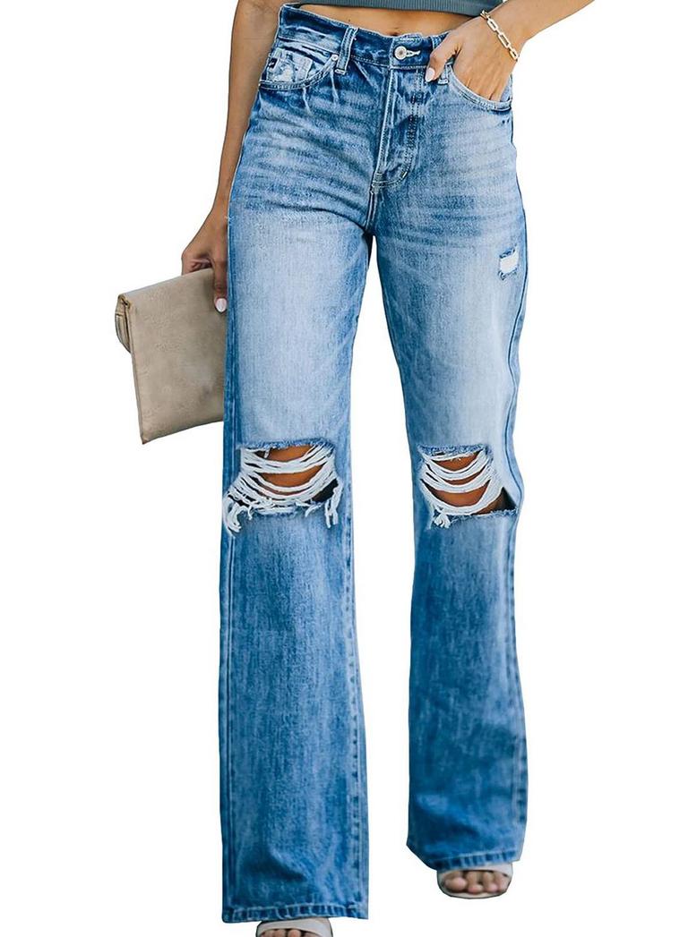 SIDEFEEL RIPPED JEANS SZ 4