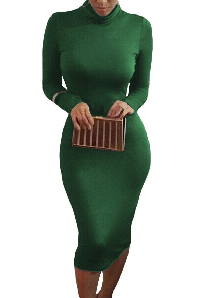 PINK QUEEN TURTLENECK DRESS S