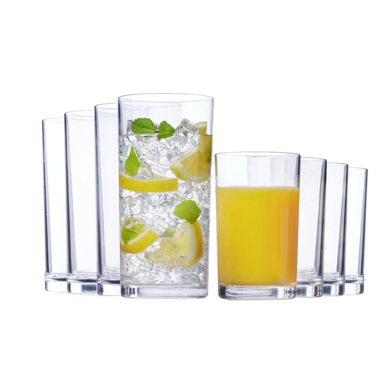 US ACRYLIC DRINKING GLASSES 8PK