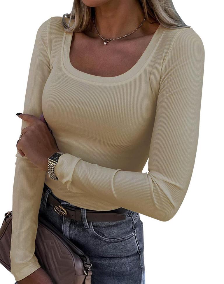 ROSELUX SCOOP NECK TOP M