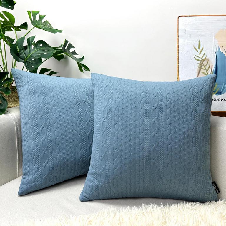 LIGHT BLUE THROW PILLOWS