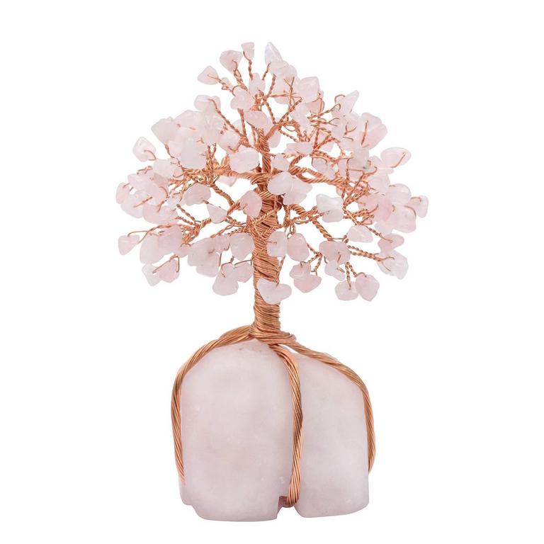 ROSE QUARTZ GEMSTONE TREE