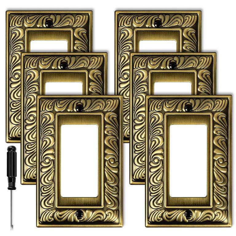 BRASS WALL PLATE LIGHTS 6PK