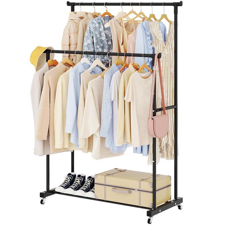 DOUBLE RODS GARMENT RACK