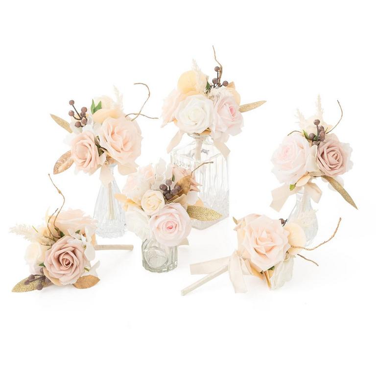 IVORY WEDDING FLOWERS SET