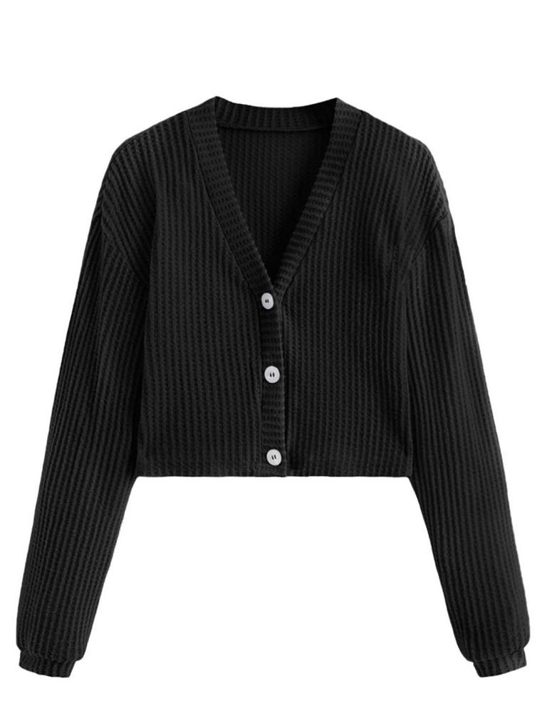 SWEATYROCKS VNECK CARDIGAN S