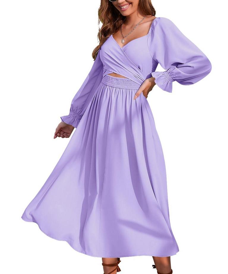 PUFF SLEEVE DRESS XS