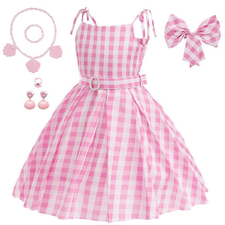 PINK PLAID COSTUME 3-9Y GIRLS