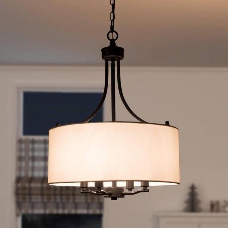 4-LIGHT TRANS CHANDELIER