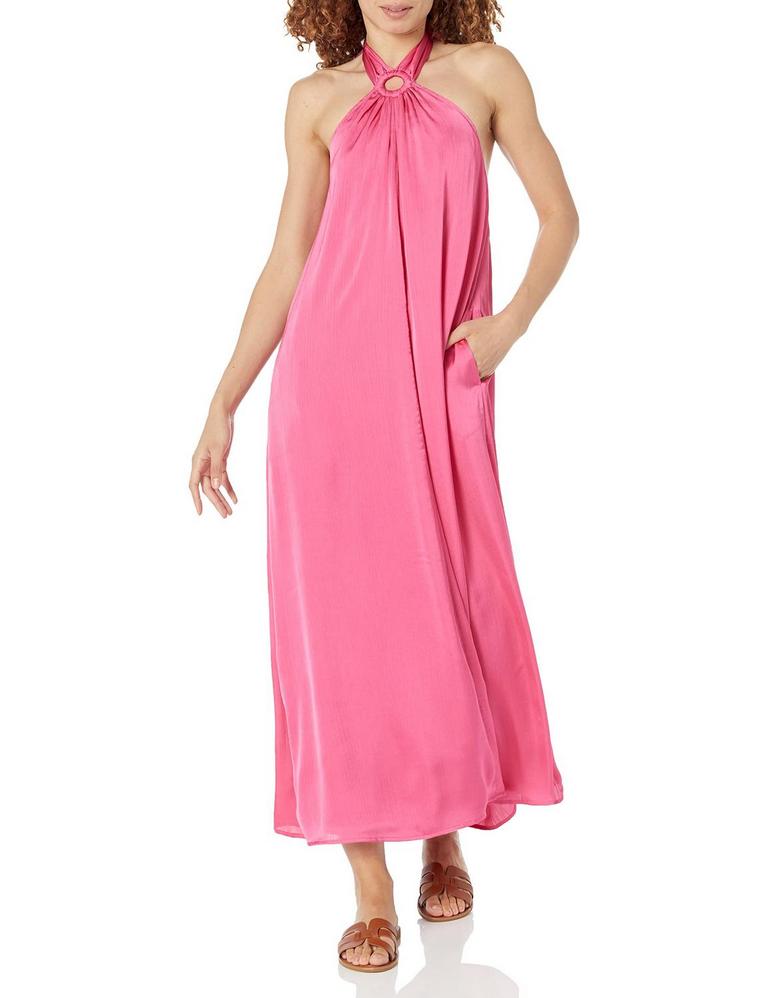 DROP MAXI DRESS S HOT PINK