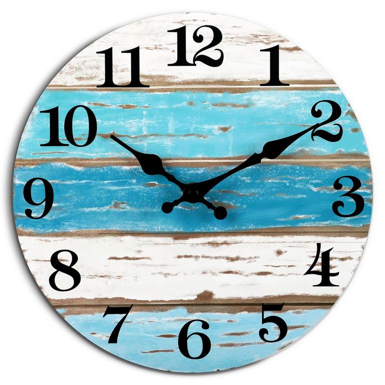 BLUE BEACH WALL CLOCK