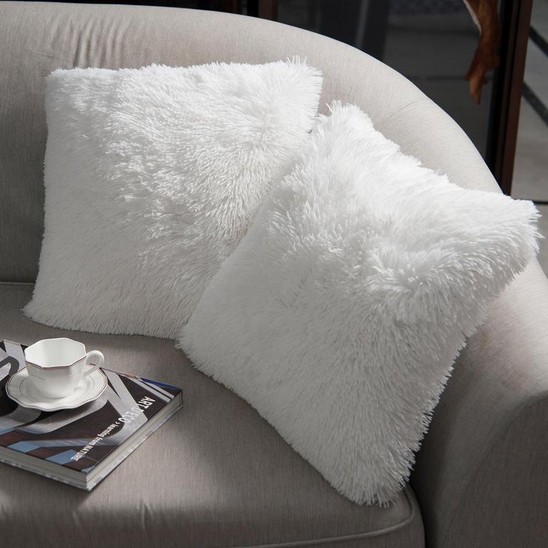 NORDECO FAUX FUR PILLOW COVERS