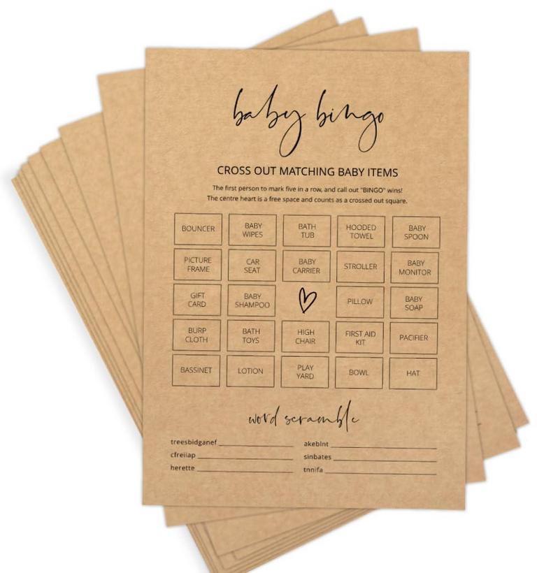 GARDENCITY BABY BINGO CARDS