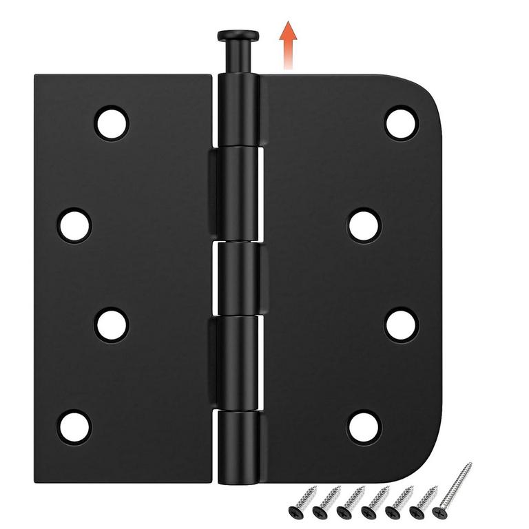 3PK BLACK DOOR HINGES 4IN