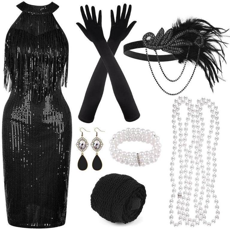 PLULON SEQUIN DRESS SET L