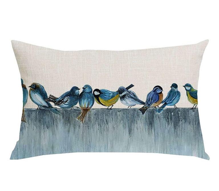 WENIANRU BLUE BIRD PILLOW