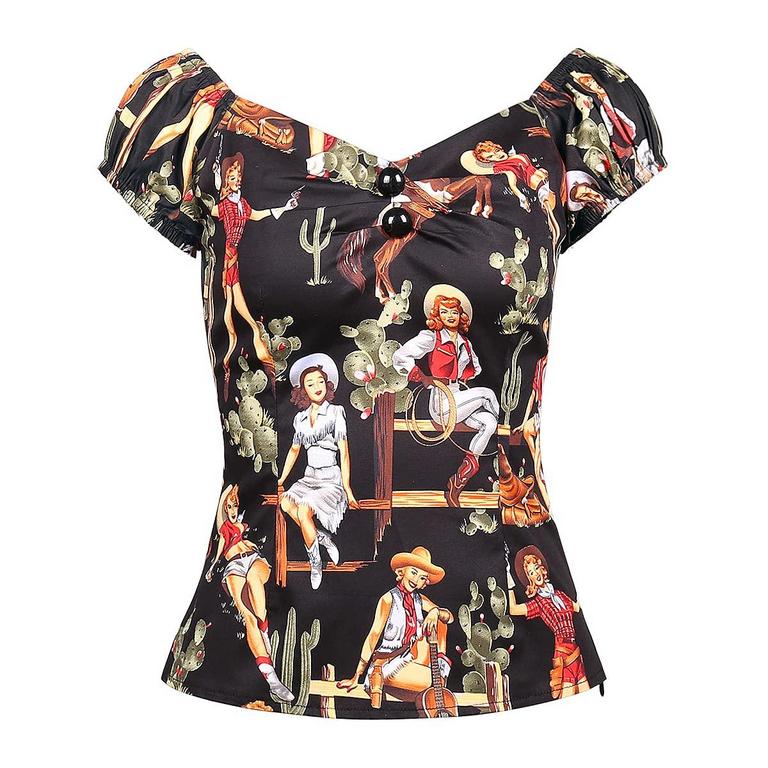 YARN & INK LRG ROCKABILLY TOP