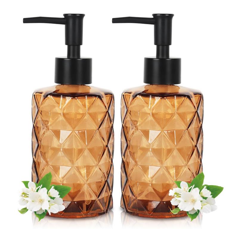 GLASS SOAP DISPENSER SET