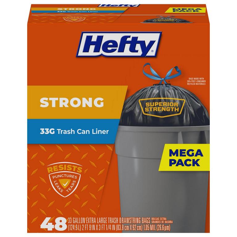 HEFTY STRONG TRASH BAGS
