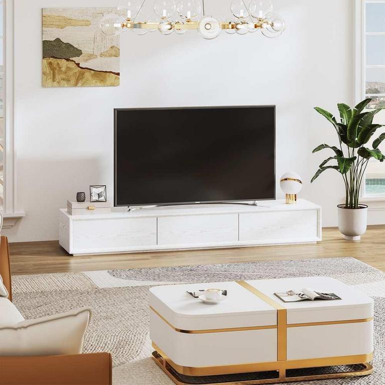 70IN MODERN WOODEN TV STAND