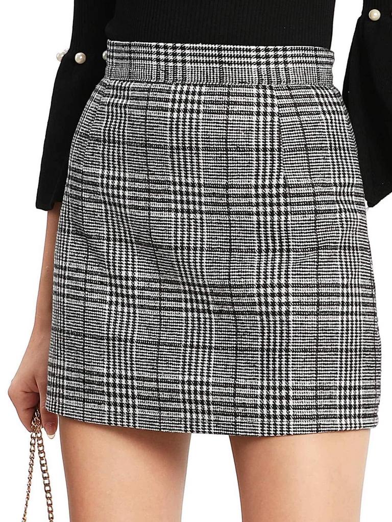 FLOERNS PLAID SKIRT L