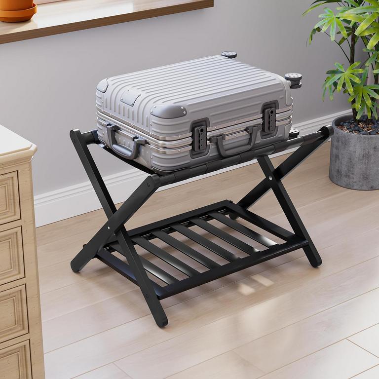 FOLDING BAMBOO LUGGAGE RACKS