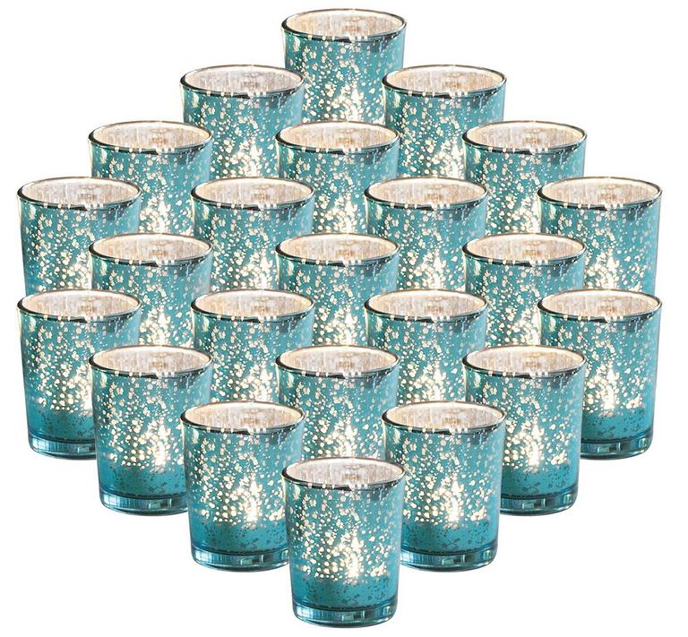 BLUE VOTIVE CANDLE HOLDERS