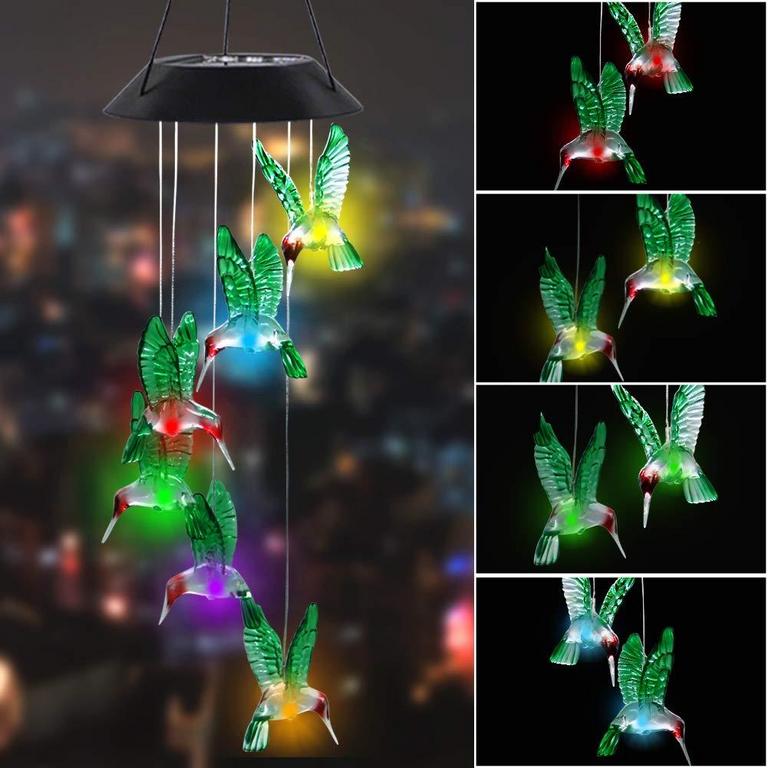 LED SOLAR HUMMINGBIRD CHIME