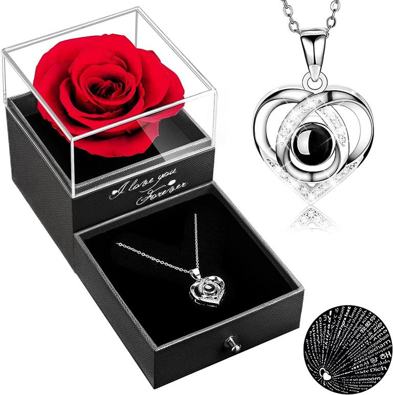 ETERNAL ROSE & NECKLACE