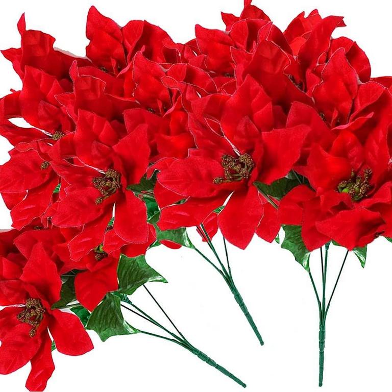 5 HEAD XMAS DECOR FLOWERS
