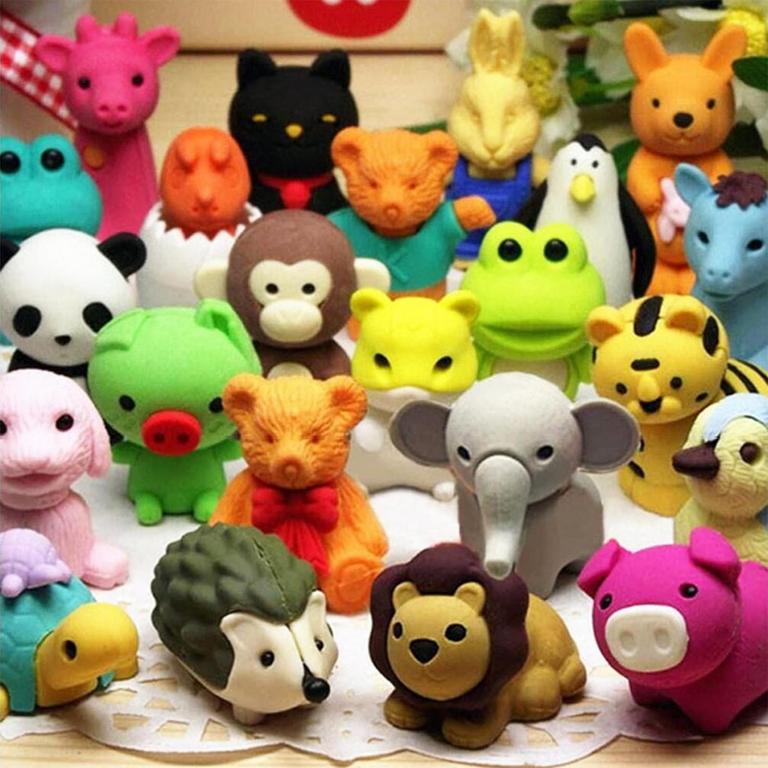 60PC ANIMAL ERASERS
