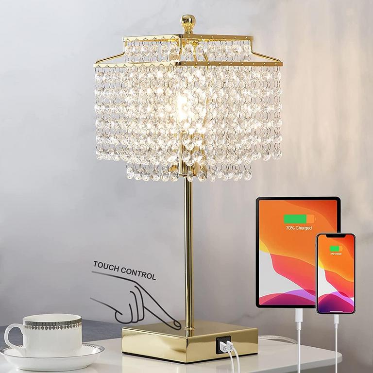 LUVKCZC CRYSTAL TABLE LAMP