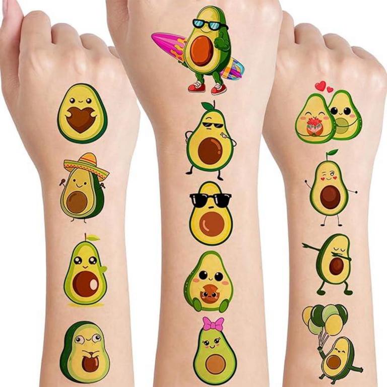 8 AVACADO TATTOO SHEETS
