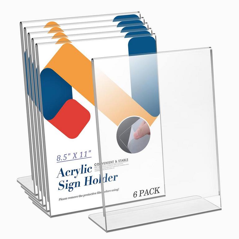 RELX 8.5X11IN SIGN HOLDER 6PK