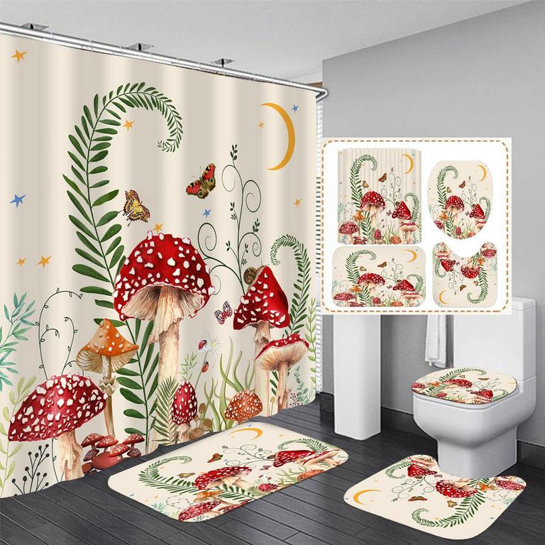 4PC MUSHROOM BATHROOM SET