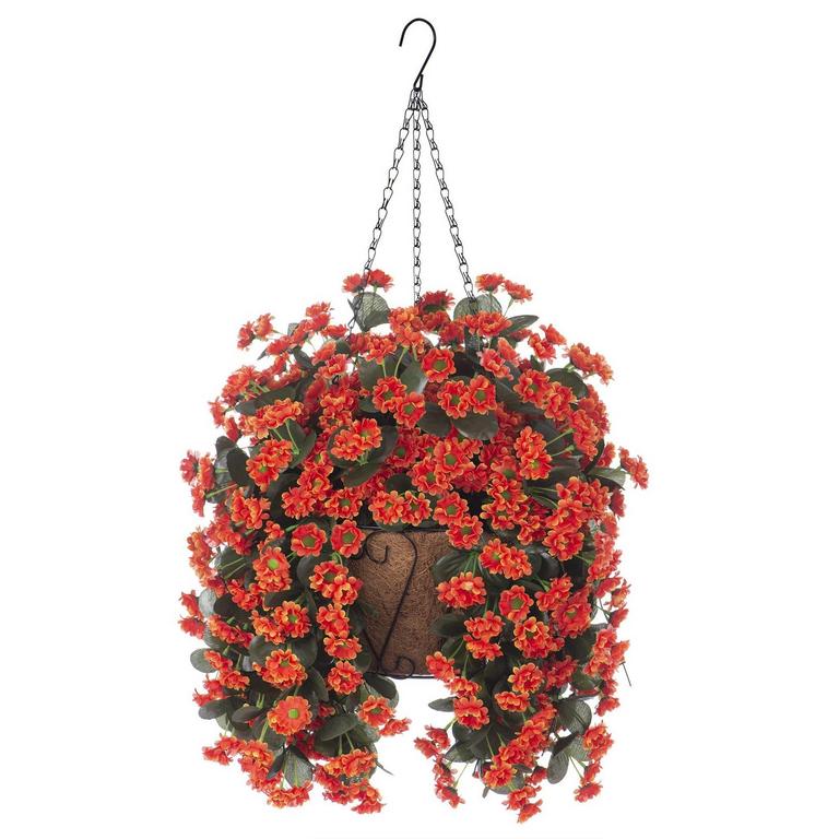 HANGING BASKET W/ ARTIFICIAL FLOWERS