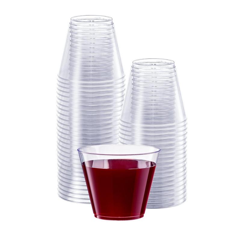 100PK CLEAR PLASTIC CUPS 9OZ