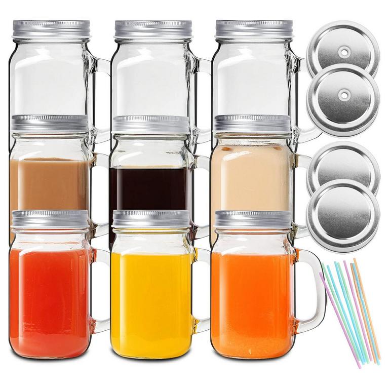 9PK 16OZ MASON DRINK GLASSES