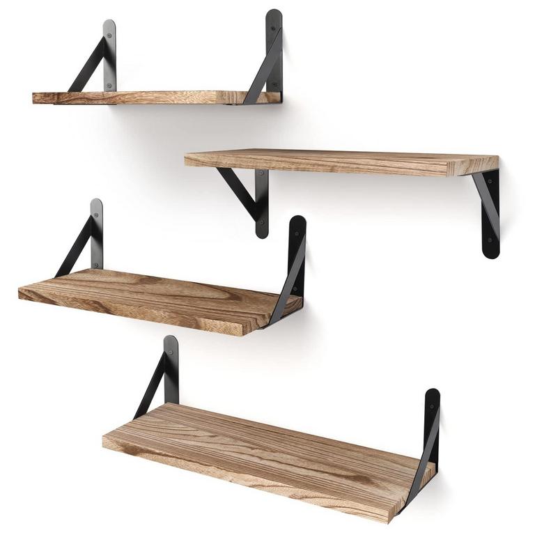 YGEOMER RUSTIC FLOATING SHELF SET