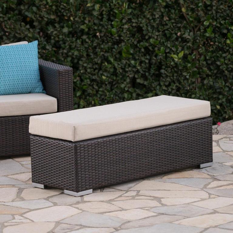 RESIN WICKER BENCH CUSHION