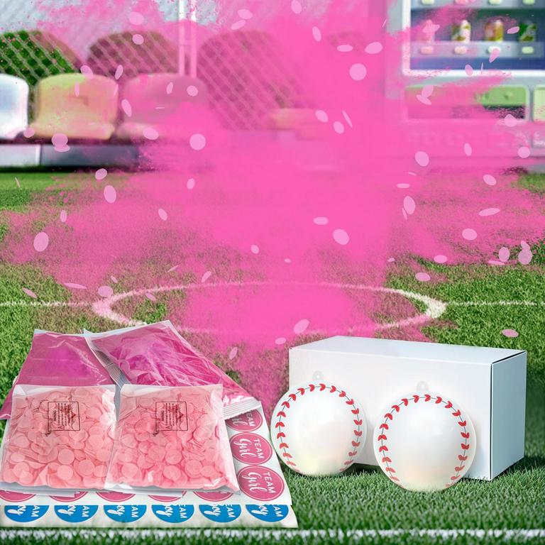 GENDER REVEAL BASEBALLS 2PK