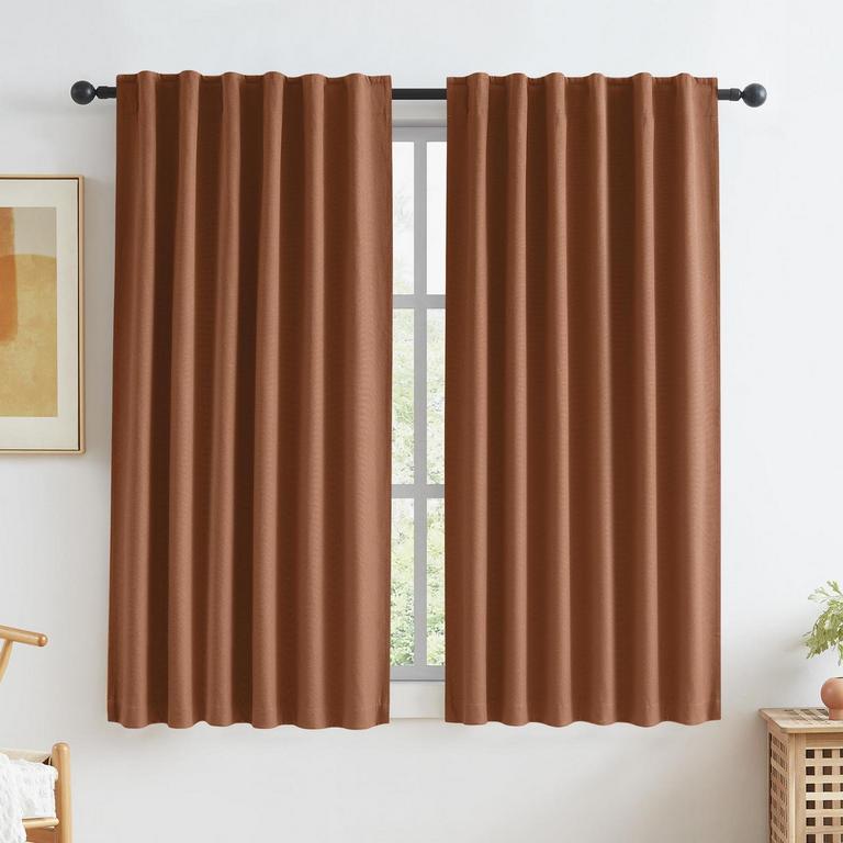 KEQIAOSUOCAI RUST RED CURTAINS
