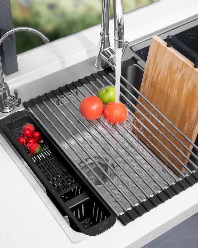 EXPANDABLE ROLL UP DISH RACK